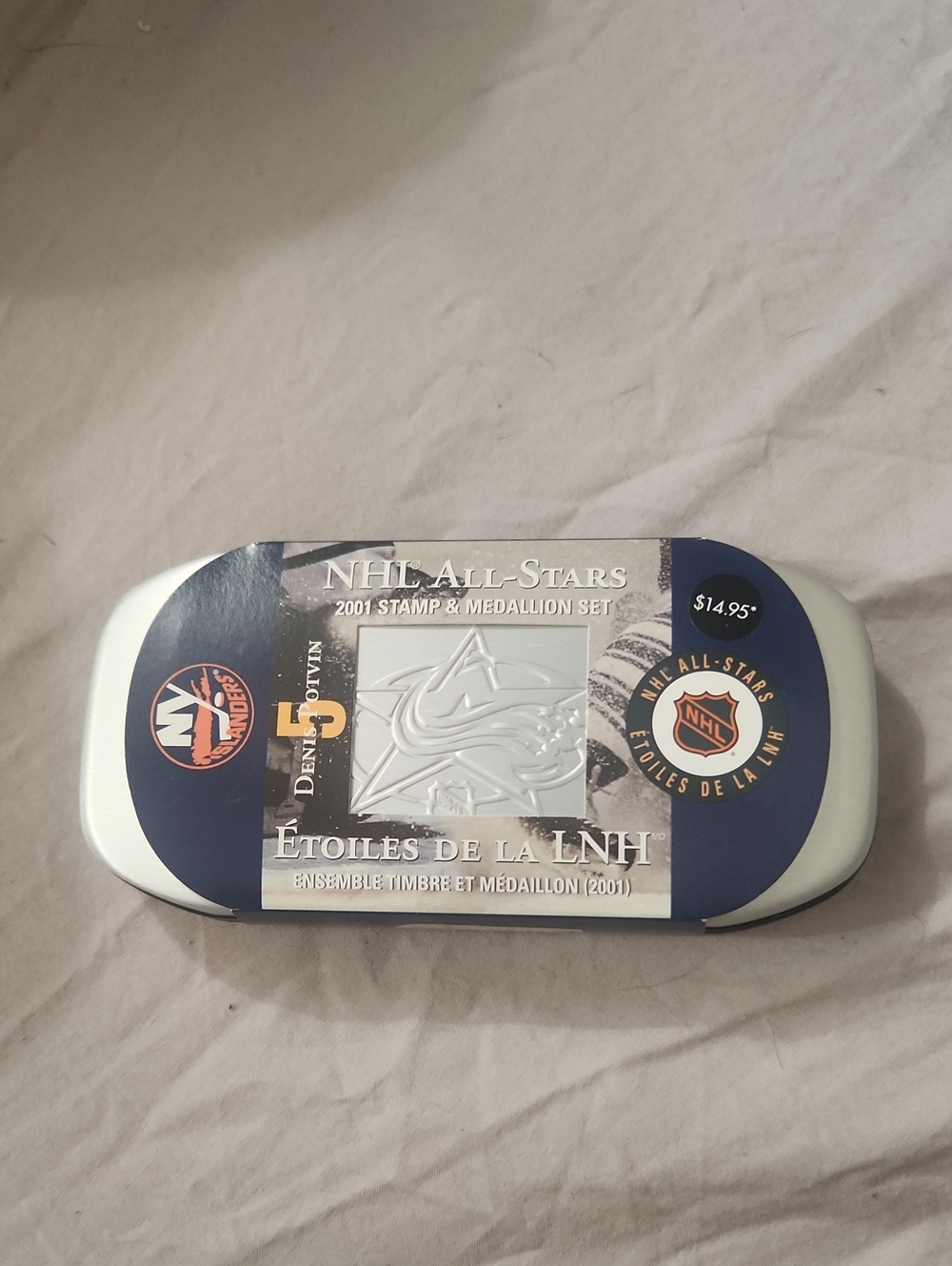Vintage Denis Potvin NHL All-Stars 2001 Stamp & Medallion Set